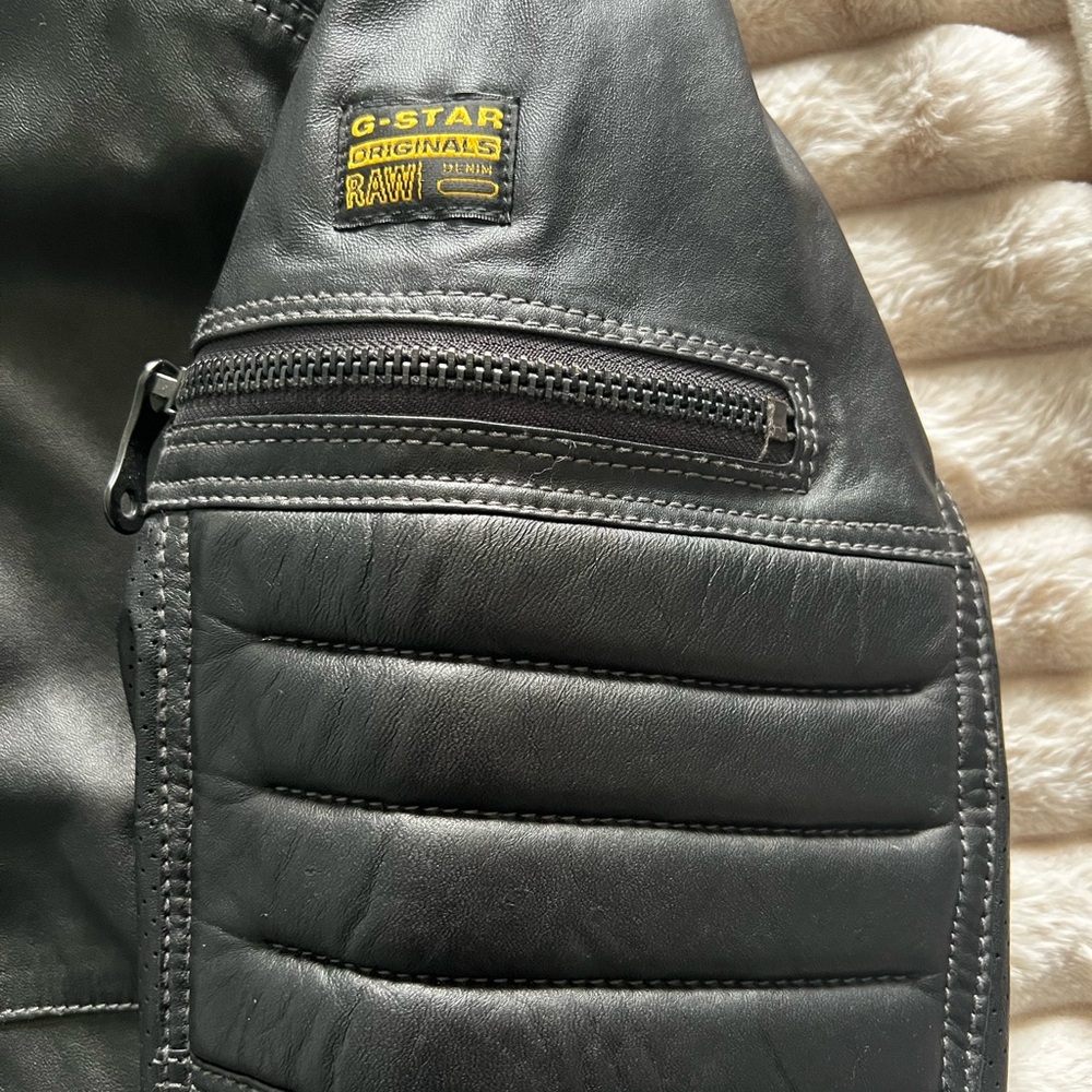 G-Star Moto Black Leather Jacket - Picture 2 of 4